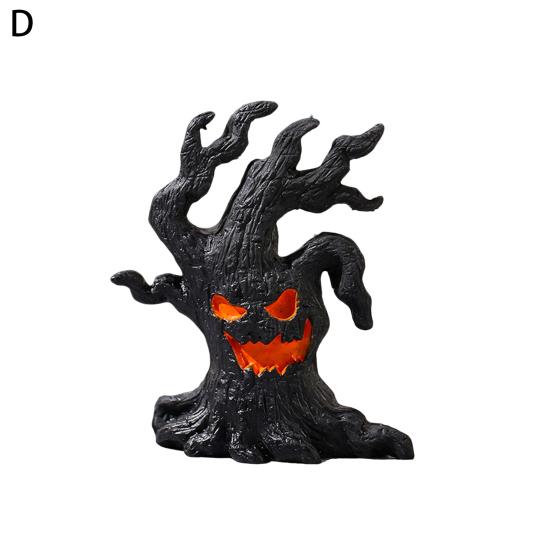 1/4 шт. Хэллоуин жуткое дерево фигурка призрак пень смола статуя скульптура Крытый открытый сад настольное украшение орнамент