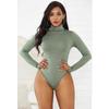 Slim Fits Solid Color Skinny Jumpsuit Women Turtleneck Sexy Women Long Sleeve Playsuits Rompers Bodysuit Clothing 30534