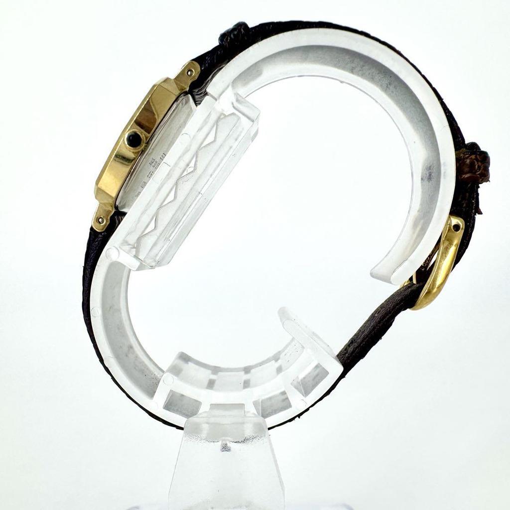 [USED] Battery SEIKO Exceline Watch Gold Leather Strap