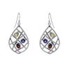 Handmade garnet earrings, 925 sterling silver earrings, designer jewelry, gift for wife