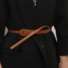 Faux Leather Belt with Knotted Decoration Simple Versatile Imitation Leather Belt Waist Belt Fashionable Accessory