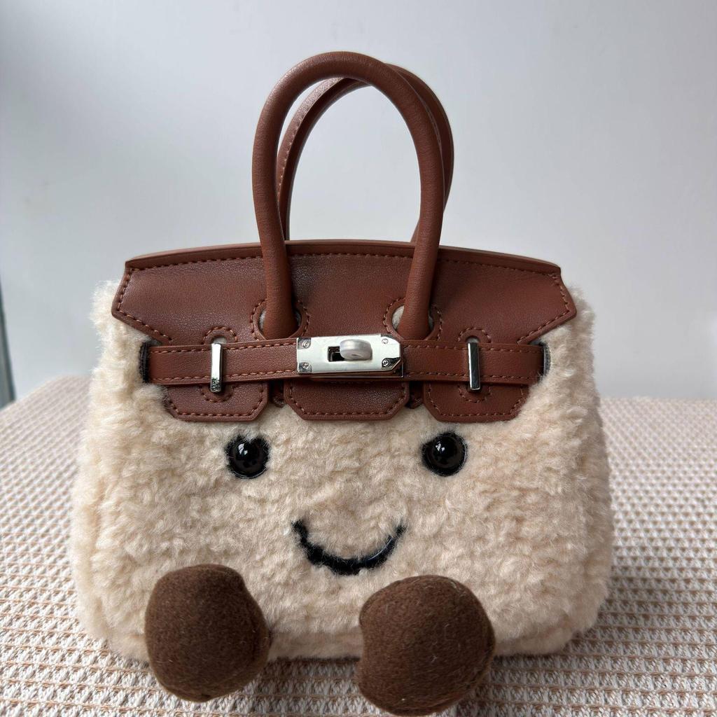 Jllycat Cute Fluffy Platinum Doll Crossbody Elf Handbag