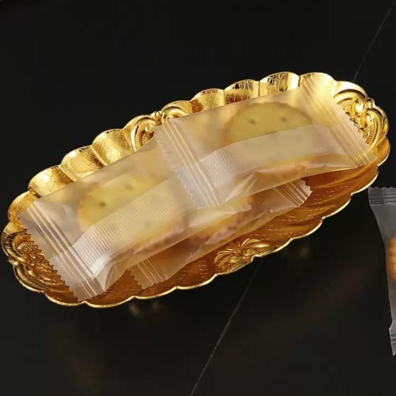 Металлическая овальная кружевная маленькая фруктовая тарелка для шведского стола в отеле, поднос для холодной еды и выпечки, прочная овальная тарелка для общественного питания