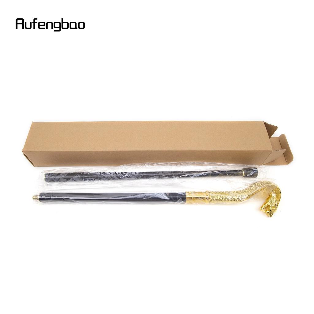 Golden Luxury Snake Handle Fashion Walking Stick for Party Decorative Walking Cane Elegant Crosier Knob Walking Stick 93cm