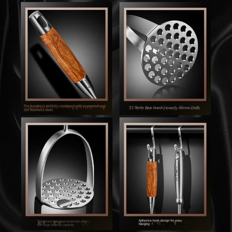 1 шт. 304 Нержавеющая сталь Картофельное пюре Артефакт Кухонный давилка Детская пищевая добавка Машер