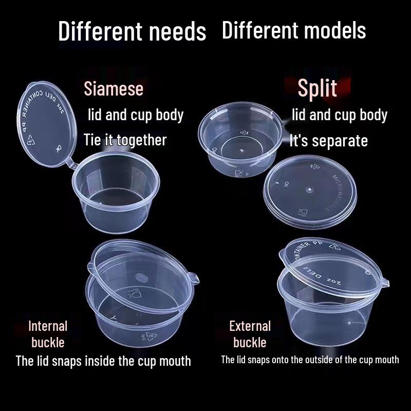 Disposable Round Transparent Sauce Cups