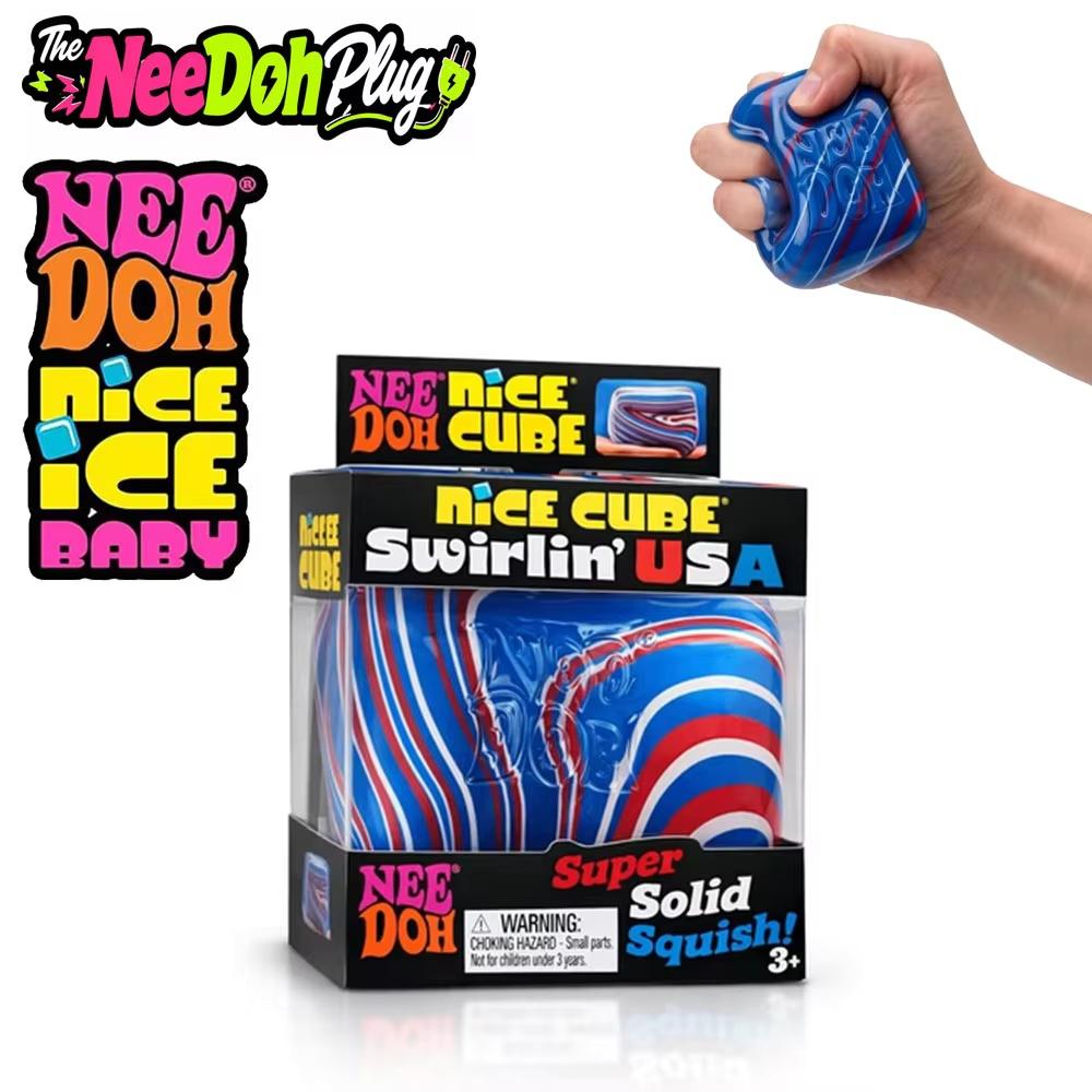 Needoh Nice Cube Swirlin’ США лимитированный Сенсорный Куб для снятия стресса Антистресс Сжимаемый Объект Для концентрации Население с СДВГ