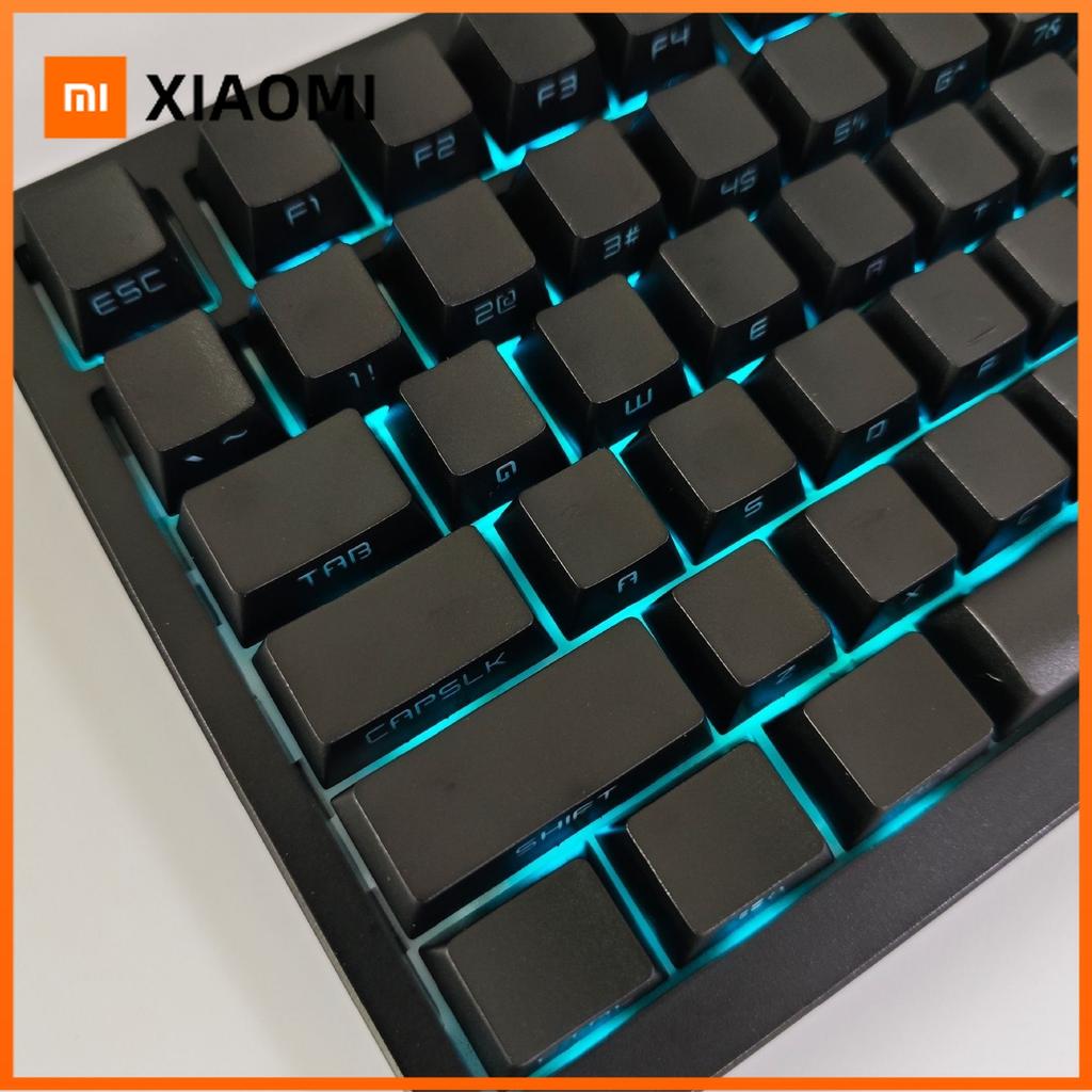 Xiaomi Black / White Series Keycaps Dark Cool Style Side-lit Key Caps for 60% 65% 75% TKL 96% 100% Mechanical Keyboard Girls Boys Gift
