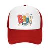 Retro Bruh Mom Sunset Wordmark Mesh Baseball Cap Casual Hat Outdoor  For Womens Unisex FeUnisex