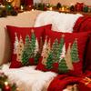 Рождественская клетчатая наволочка Рождественская елка Наволочка со скрытой молнией Клетчатая наволочка для праздничного домашнего декора в стиле фермерского дома