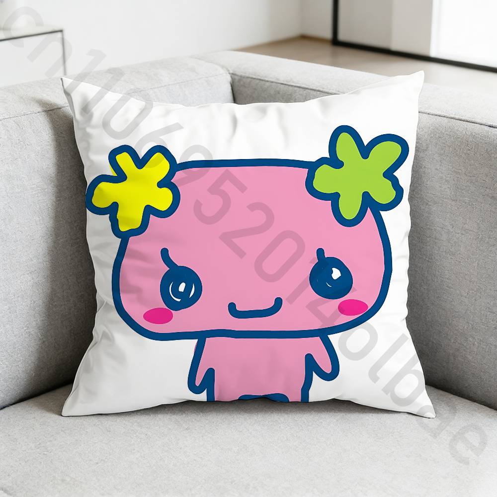 TTamagotchi MMametchi Pillow Case Sofa Living Room Bedroom Headboard Backrest Cushion Square Cushion Nap Time