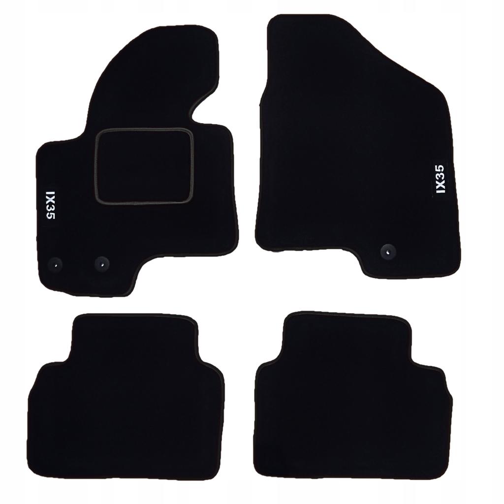 Dywaniki welurowe do hyundai ix35 2010-2015 maty do auta wycieraczki haft b