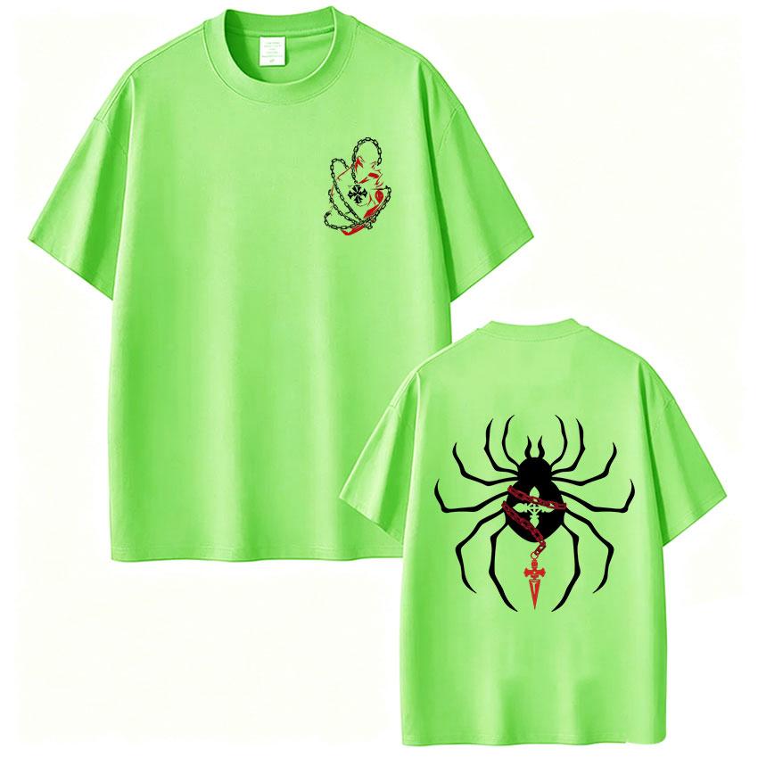 Anime Hunter X Hunter Spider Kurapika T Shirt Men's Women Clothing Fashion Harajuku T-shirt Oversized Casual T-shirts Streetwear