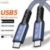 Кабель данных USB 3.2 Type-C на Type-C, 20 Гбит/с, Проекция на экран 8K, Быстрая зарядка 240 Вт