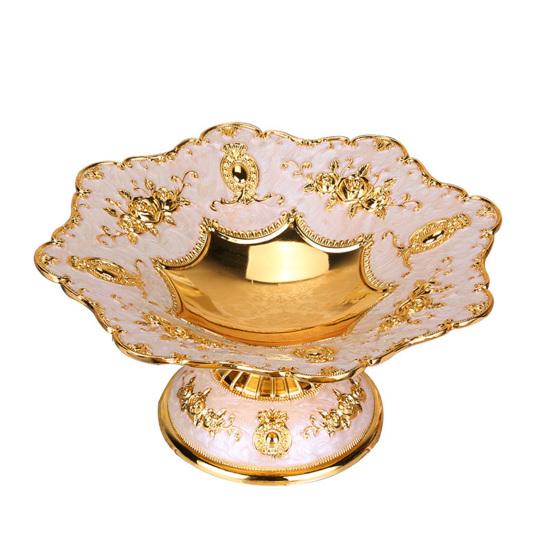 Поднос для фруктов с тиснением в европейском стиле, нескользящая декоративная тарелка из цинкового сплава, принадлежности для стола