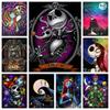 Skull Jack Sally Couple Diamond Painting New Full Diamond Nightmare Before Christmas Themed Handmade DIY Diamond Embroidery Material Pack