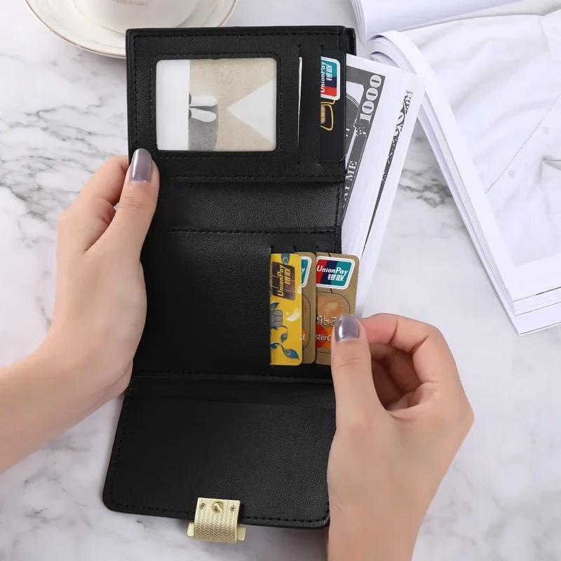 Women Short Wallet Small Fashion Brand Leather Purse Ladies Card Bag for Women Clutch Female Purse Money Clip Wallet