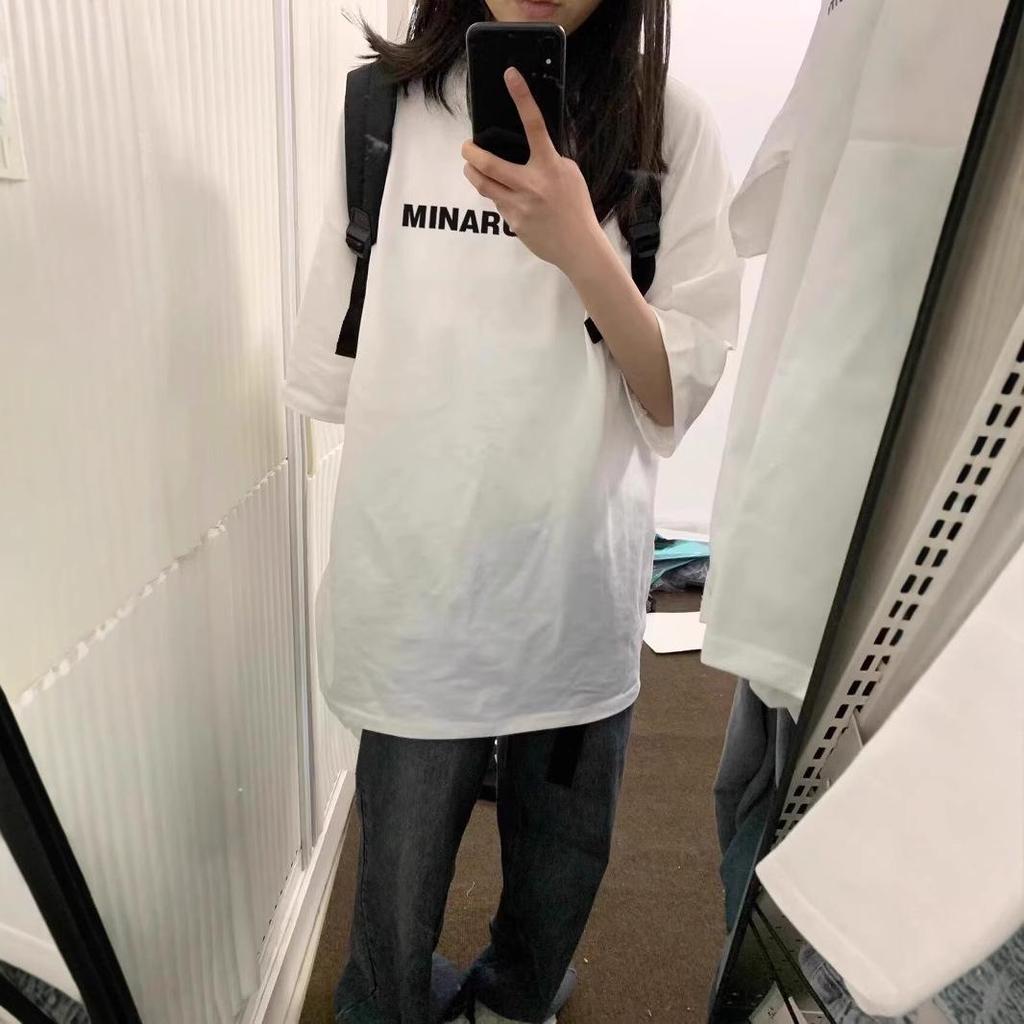 Women's Retro Black Half-Sleeve Cotton T-Shirt, Summer 2025