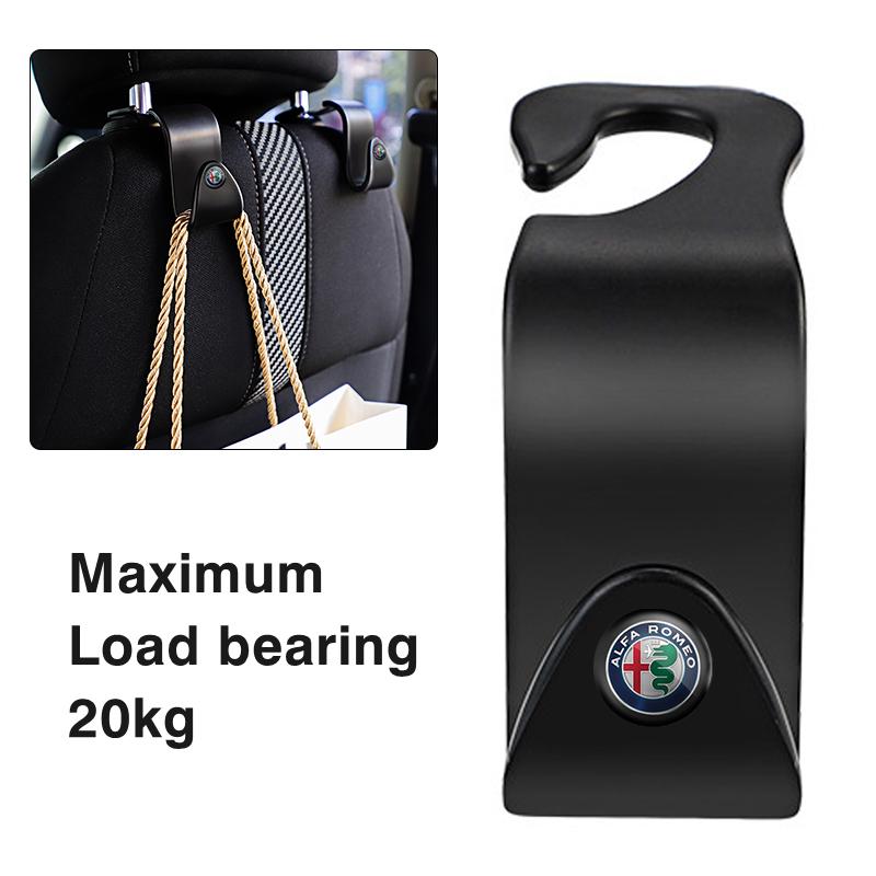 NPSBC1 For Alfa Romeo ABS Car Styling Seat Back Hooks Accessories For Alfa Romeo Giulietta GT 159 147 156 Mito Brera Giulia F1 Stelvio