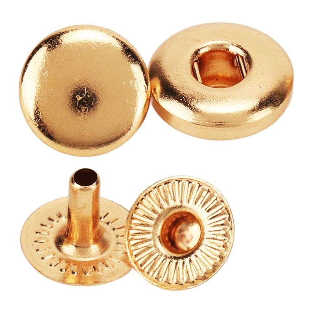 200set Rounded Sewing Leather Snaps 8mm Size Metal Snap Fasteners Leather Craft DIY