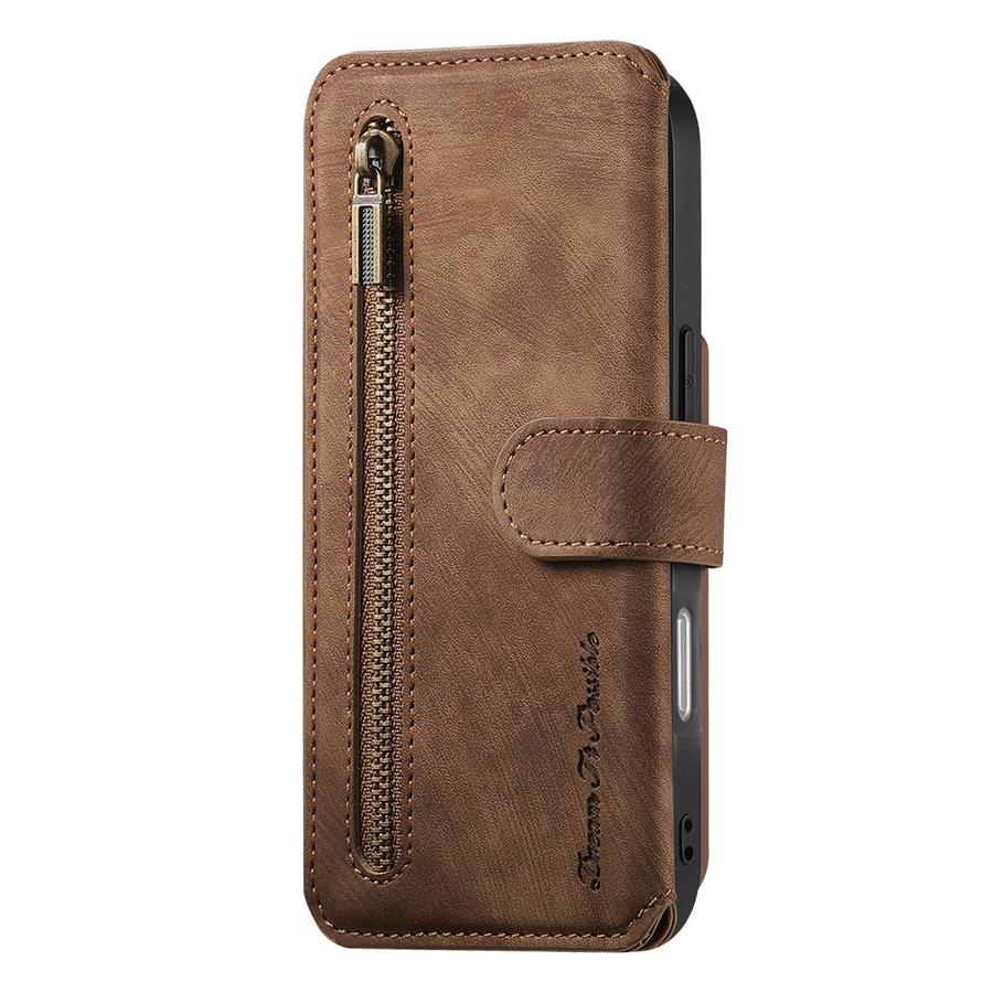 Кожаный держатель для карт из ПУ, кошелек на молнии с RFID-блокировкой для iPhone и Samsung