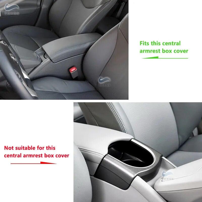Кожаный чехол на центральный подлокотник для Toyota Prius 30 2009 2010 2011 2012 2013 2014 2015, крышка центрального подлокотника автомобиля, наклейка, отделка