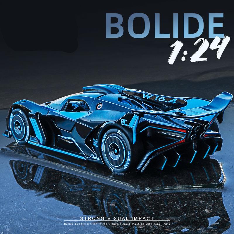 Новый 1:24 Модель спортивного автомобиля из сплава Bugatti Bolide, литые металлические игрушечные транспортные средства, модель автомобиля высокой симуляции, коллекция, детская игрушка, подарок