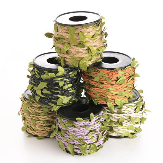 Веревка из искусственной лозы, экологически чистая износостойкая тканевая пеньковая веревка с искусственными зелеными листьями лозы для дома