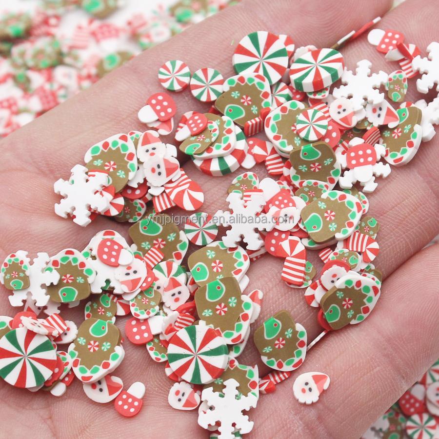 5mm Fruits Shape Christmas Halloween Sprinkles Polymer Clay Slices for Nail Slime Epoxy Resin Craft Diy