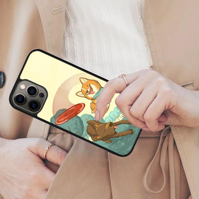 Cartoon Corgi Magnetic Phone Case For APPLE iPhone 17 Air 16 14 13 12 Pro Max 15 Plus Wireless Charge With MagSafe Cover
