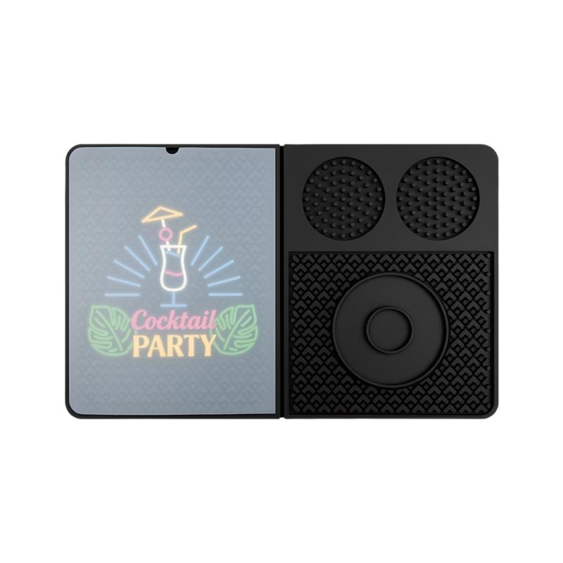 Excellent Secure Rubber Bar Pad For Drink Making And Serving protects Countertops From Liquid Damage