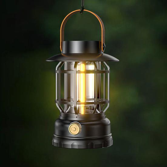 Outdoor Solar Camping Lantern IPX4 Waterproof USB Rechargeable LED Light Super Bright Lightweight Hiking Tent Hanging Emergency Lamp