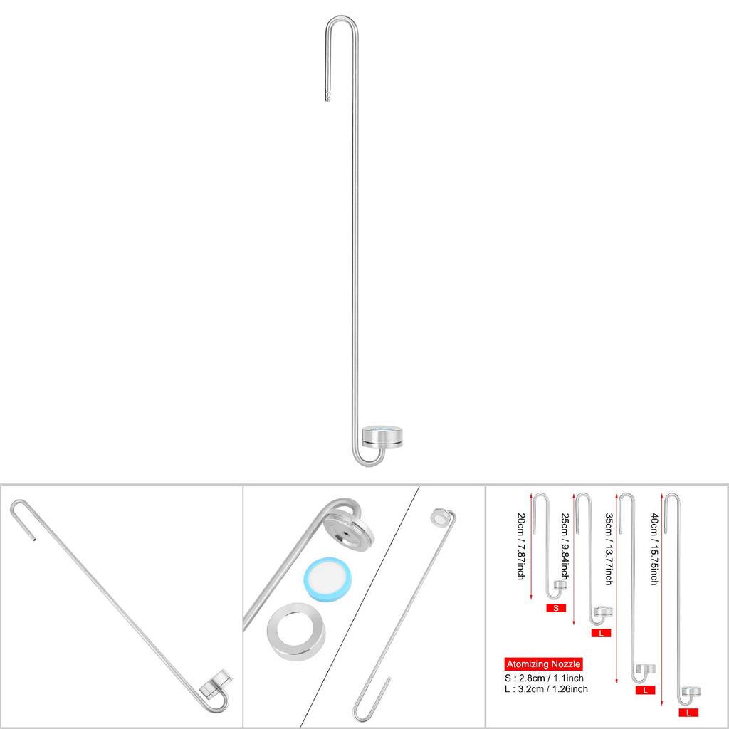 Stainless Steel Carbon Dioxide Diffuser Atomiser for Aquarium Fish Tank Plant 40cm