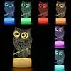 Touch Switch Table Desk Lamp Kid Fashion 3D Owl LED Night Light Bedroom Decor Xmas Gifts