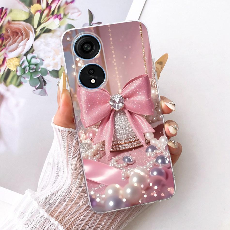 Для OPPO Reno8 T 5G CPH2505 / Reno8 T CPH2481 (Reno 8T 4G) Милый Чехол с Рисунком Цветов, Бабочек и Кошек Мягкий Силиконовый TPU Чехлы для Телефона
