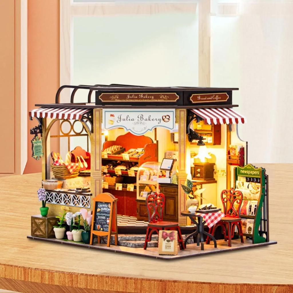 (t-FREAK) Dollhouse DIY Kit Set Miniature Bakery Julia Bakery