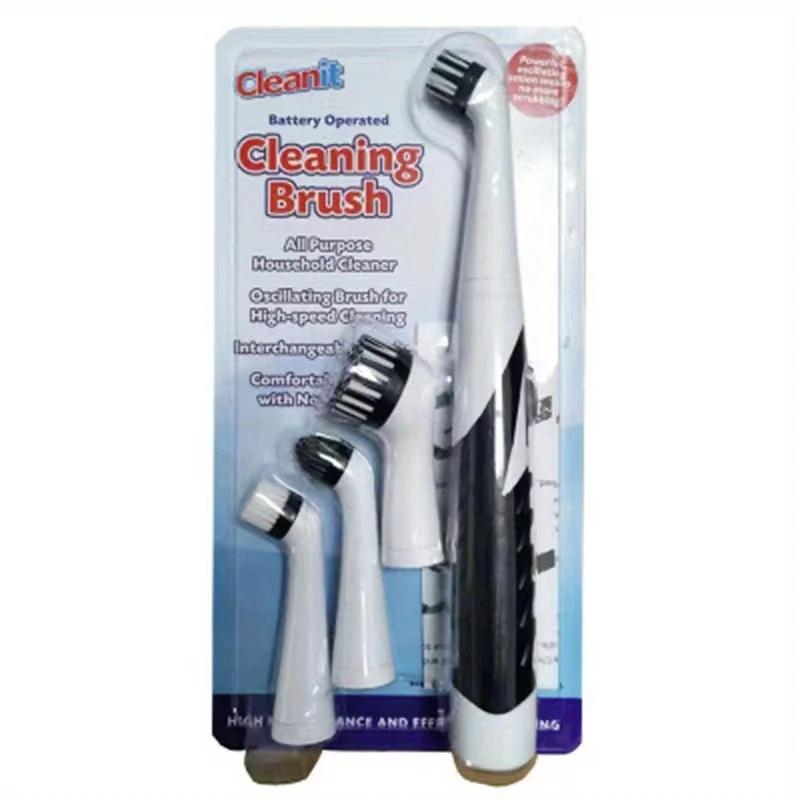 leaning brush Cleaning Tool With 4 Brushes Multifunctional Electric Cleaning Brush Cleaning Supplies