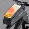 Сумка для телефона с сенсорным экраном West Biking 7,0 дюйма, светоотражающая сумка для верхней трубы велосипеда, водоотталкивающая сумка для передней рамы из прочного материала Eva