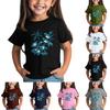 Children's Fashion Daily Printed Round Neck Short Sleeved Casual T-shirt Top