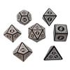 7Pcs/set Pattern Multi-sided Dice Digital Dice Multi-sided Engraving Pattern Dice Set Board Game Accessories