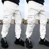 Spring Men's Casual Trousers Loose Large Size Work Trousers Men's Tide Card Drawstring Leg Opening Velcro Sports Trousers Man