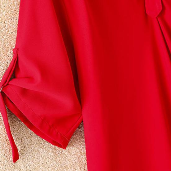 Женские топы, сплошной цвет, крутая повседневная женская свободная блузка с V-образным вырезом для покупок