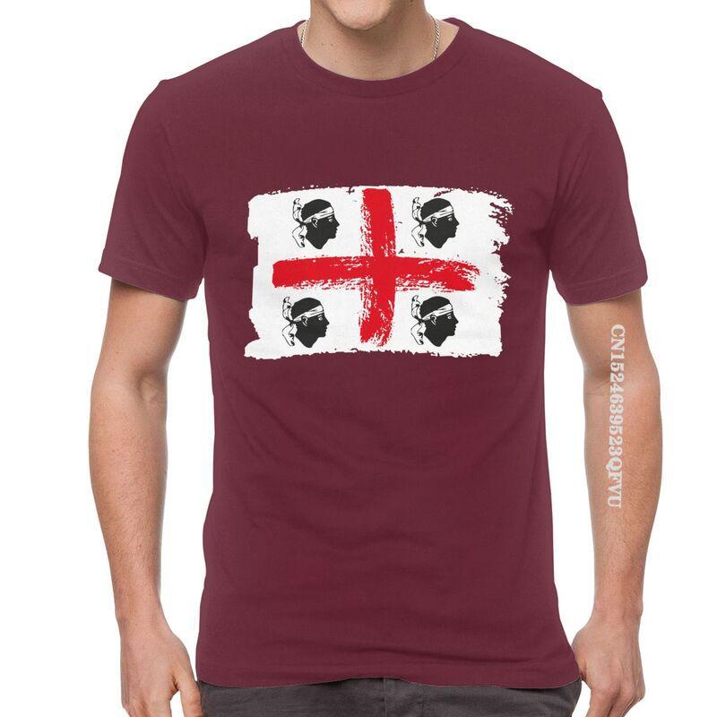 Sardinia Sardegna Flag Italy T Shirts Funny Italian Pride Tshirt Hip Hop T Shirt Men Oversized Tee Harajuku Fast Shipping