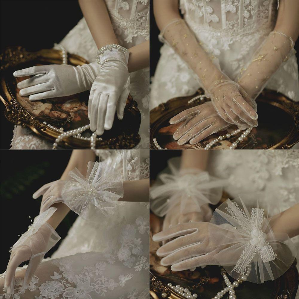 Праздничное платье Велосипедные перчатки Митенки Кружевные перчатки Свадебные перчатки Свадебные перчатки Митенки для свадебного платья