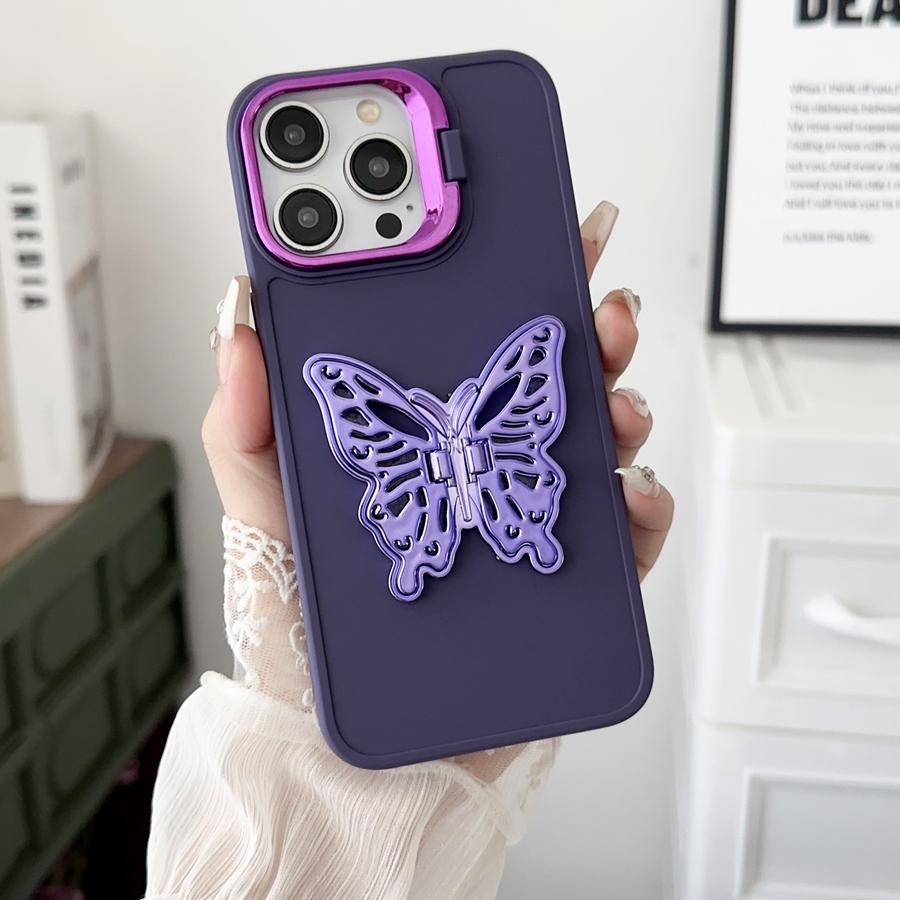 Чехол для телефона с кронштейном для камеры и бабочкой с 3D покрытием для IPhone Samsung Redmi OPPO VIVO