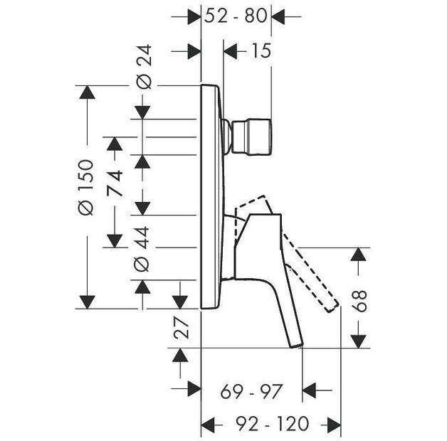 Смеситель Hansgrohe Talis S хром 72405000