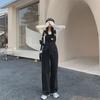 2024 Fashion High-Waisted Straight Wide-Leg Denim Overalls for Women - Spring & Autumn Collection