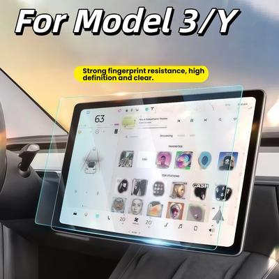 Закаленное Стекло Пленка Для Tesla Model Y Juniper Аксессуары 2026 и Model 3 Highland Полное Покрытие Защита от Отпечатков Пальцев