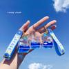 Подвеска Blue Sky Oiled Accessories Quicksand Keychain Car Key Ring Square Bottle Acrylic Keyring