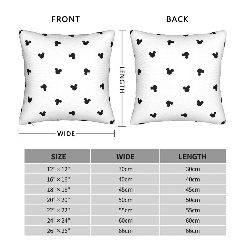 Mickey Cartoon Pillowcase Polyester Cushion Cover Decor Pillow Case Cover Home Square 45X45cm